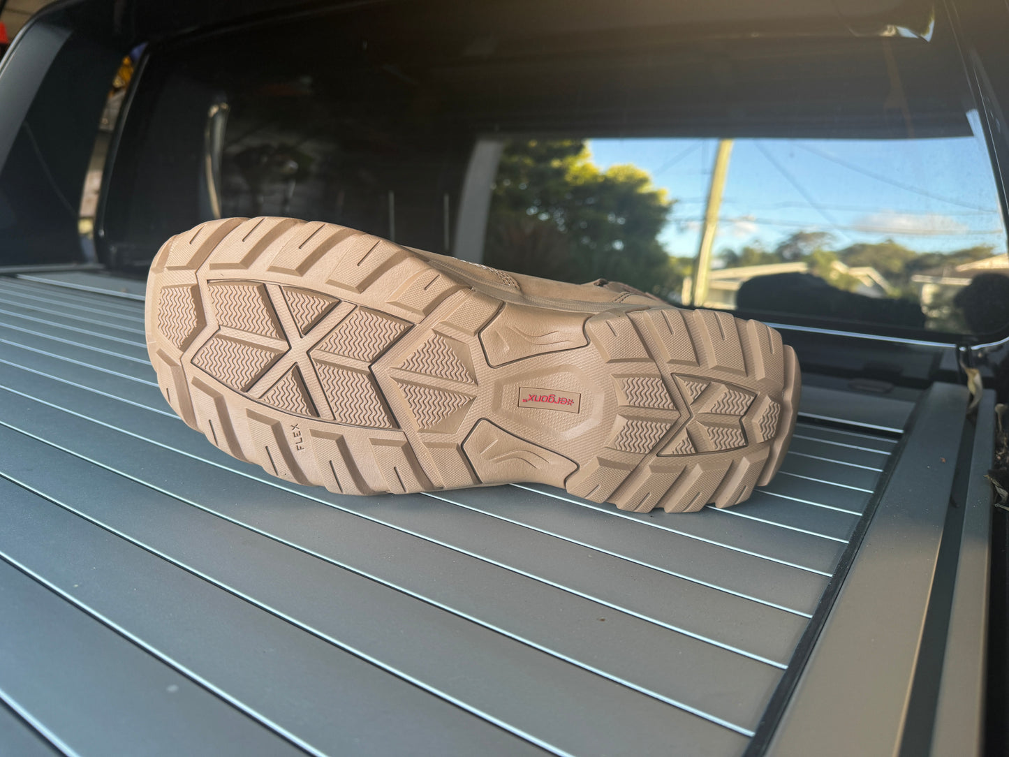 Ergonx All Tan Safety Boots Lace Up Helium (USA)