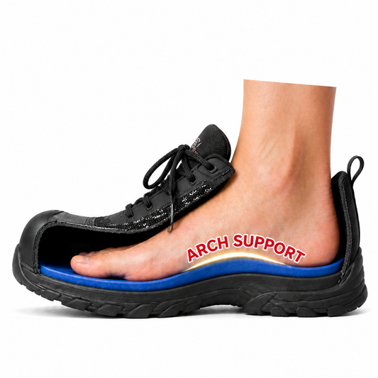 Ergonx Orthotic Safety Shoe Lace Up (LITHIUM) Black - USA