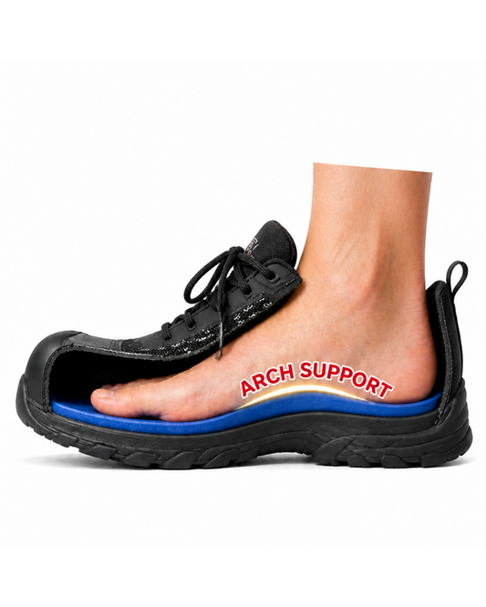 Ergonx Orthotic Safety Shoe Lace Up (LITHIUM) Black - USA
