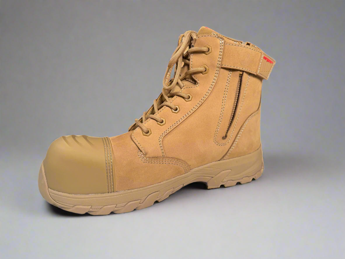 Ergonx All Tan Safety Boots Lace Up Helium (USA)