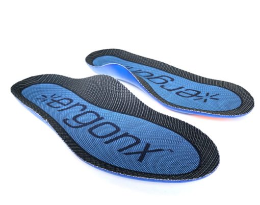 Full length orthotics are preferred as they will cushion the heel area but they can be bulky and will not fit into some high end shoes