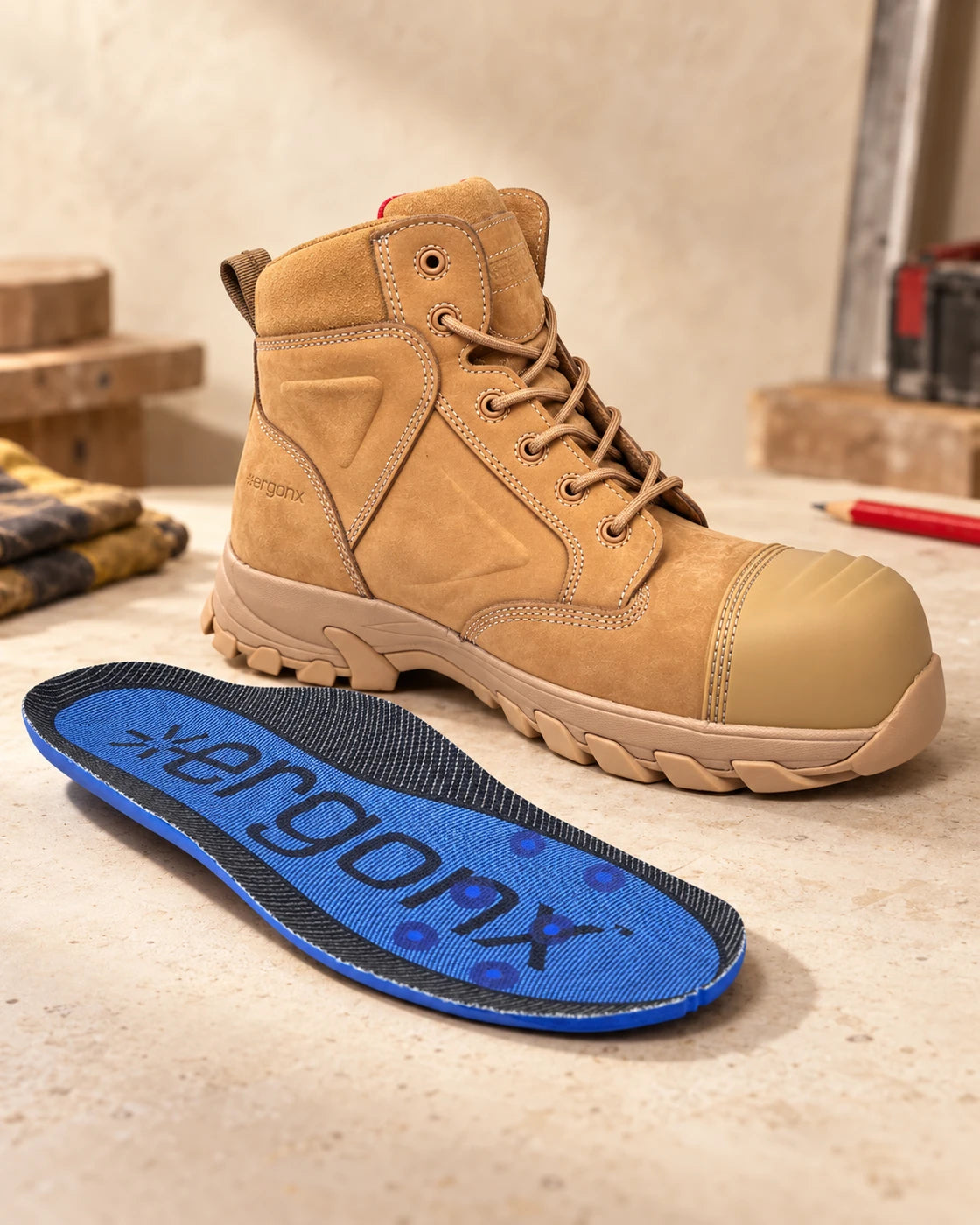 Real contour beneath the arch — distinct Ergonx commercial work or product scenario