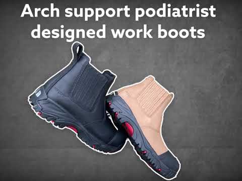 Discover ultimate comfort with these podiatrist-designed work boots! Crafted for hard work and