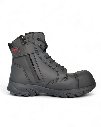 Ergonx Safety Boots Lace Up (Helium) Black