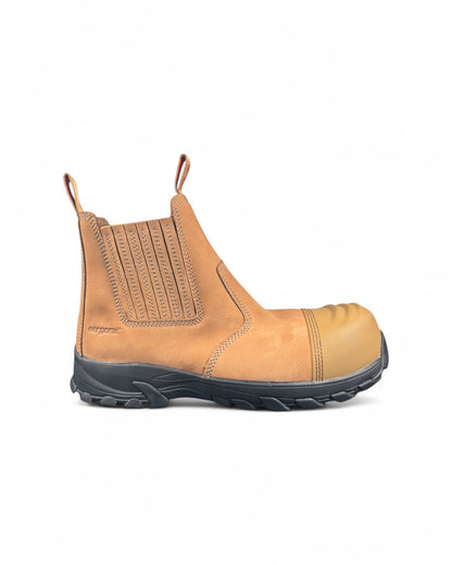 Ergonx Safety Boots Slip On (Hydrogen) Tan Toe