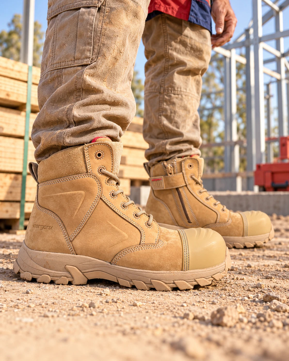 Safety starts at the toe — distinct Ergonx commercial work or product scenario
